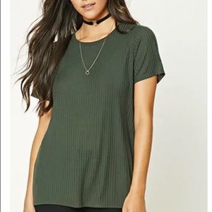 forever 21 green top